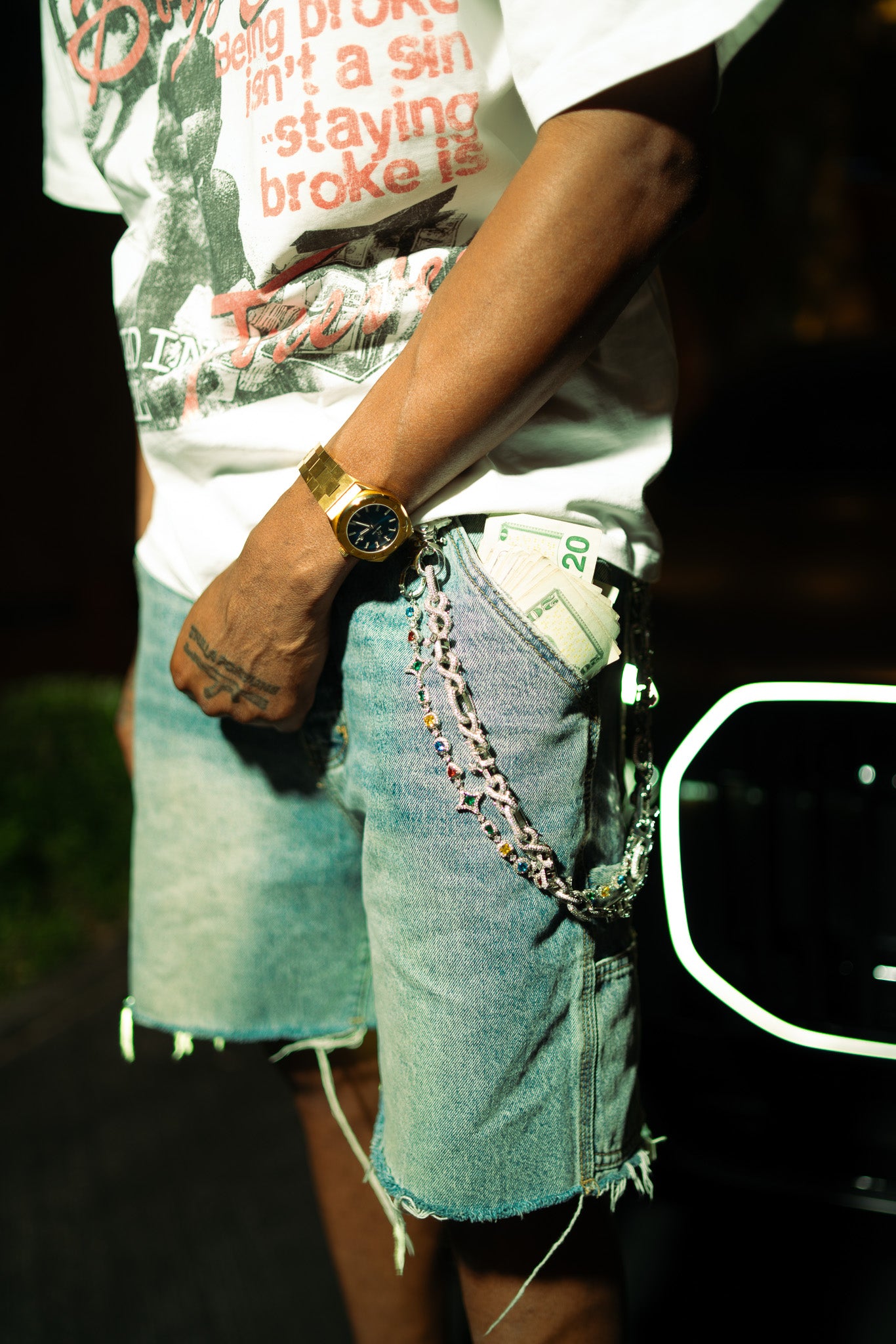 TRILLIONAIRE BOYS CLUB ICED OUT WALLET CHAINS (SET)